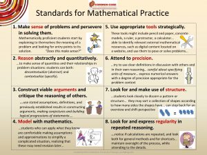 Standards for Mathematical Practice 1 Make sense of