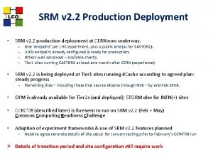 SRM v 2 2 Production Deployment SRM v