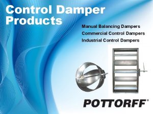 Control Damper Products Manual Balancing Dampers Commercial Control