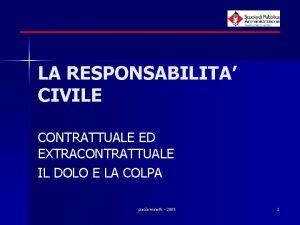 LA RESPONSABILITA CIVILE CONTRATTUALE ED EXTRACONTRATTUALE IL DOLO