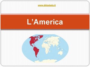 www didadada it LAmerica America del nord LAmerica