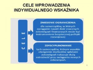 CELE WPROWADZENIA INDYWIDUALNEGO WSKANIKA 1 WZR OBLICZENIA INDYWIDUALNEGO