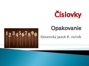 slovky Opakovanie Slovensk jazyk 8 ronk slovky s