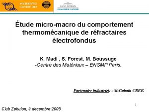 tude micromacro du comportement thermomcanique de rfractaires lectrofondus