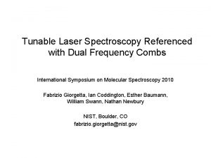 Tunable Laser Spectroscopy Referenced with Dual Frequency Combs