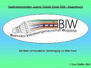 Stadtmeisterschaften Jugend Schler Einzel 2008 Siegerehrung Alle Bilder