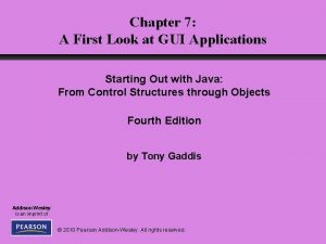 Chapter 7 A First Look at GUI Applications