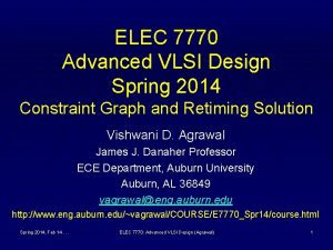 ELEC 7770 Advanced VLSI Design Spring 2014 Constraint
