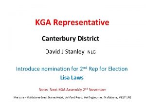 KGA Representative Canterbury District David J Stanley NLG