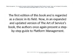 Platform Management The Complete Cornerstone Guide to Platform