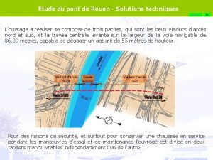 tude du pont de Rouen Solutions techniques Les