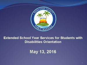 Extended School Year Services for Students with Disabilities