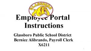 Employee Portal Instructions Glassboro Public School District Bernice