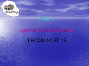 FIQH 6 QUESTION POUR UN CHAMPION LECON 14