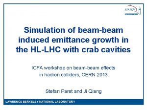 Simulation of beambeam induced emittance growth in the