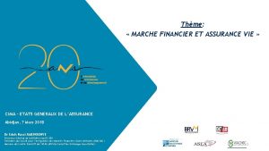 Thme MARCHE FINANCIER ET ASSURANCE VIE CIMA ETATS