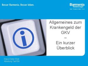 Allgemeines zum Krankengeld der GKV Ein kurzer berblick