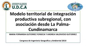 Modelo territorial de integracin productiva subregional con asociacin