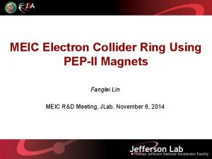 MEIC Electron Collider Ring Using PEPII Magnets Fanglei