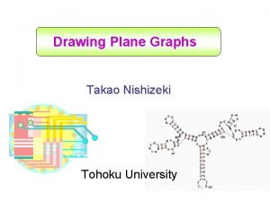 Drawing Plane Graphs Takao Nishizeki Tohoku University US