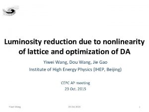 Luminosity reduction due to nonlinearity of lattice and