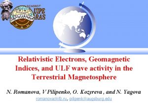 Relativistic Electrons Geomagnetic Indices and ULF wave activity