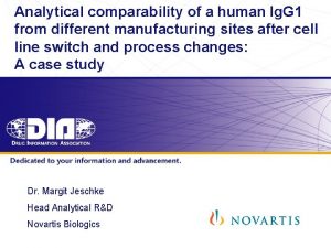 Analytical comparability of a human Ig G 1