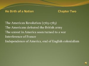 He Birth of a Nation Chapter Two The