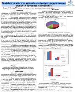 Qualidade de vida e sintomas depressivos em pacientes