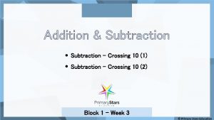 Addition Subtraction Crossing 10 1 Subtraction Crossing 10
