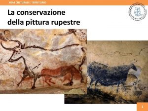 BENI CULTURALI E TERRITORIO La conservazione della pittura