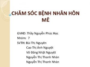 CHM SC BNH NH N HN M GVHD