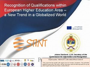 Recognition of Qualifications within European Higher Education Area