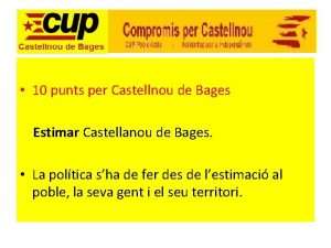 10 punts per Castellnou de Bages Estimar Castellanou