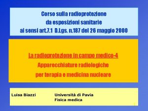 Corso sulla radioprotezione da esposizioni sanitarie ai sensi