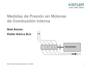 Medidas de Presin en Motores de Combustin Interna