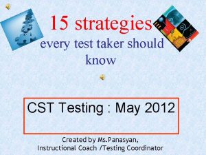 15 strategies every test taker should know CST