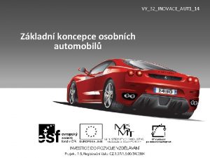 VY32INOVACEAUT 114 Zkladn koncepce osobnch automobil 1 Koncepce