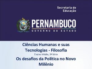 Cincias Humanas e suas Tecnologias Filosofia Ensino Mdio