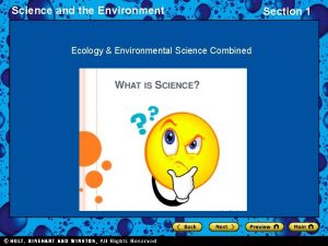 Science and the Environment Ecology Environmental Science Combined