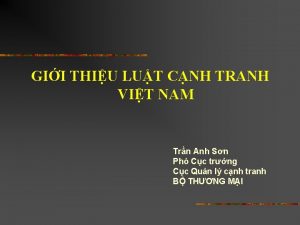 GII THIU LUT CNH TRANH VIT NAM Trn