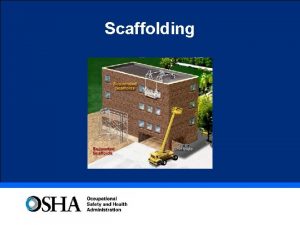 Scaffolding 1926 450 Scope Application Covers all scaffolds