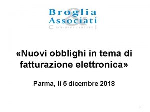 Nuovi obblighi in tema di fatturazione elettronica Parma