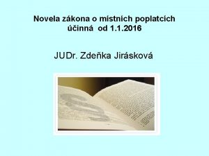 Novela zkona o mstnch poplatcch inn od 1