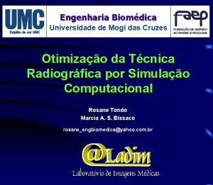Engenharia Biomdica Universidade de Mogi das Cruzes Otimizao