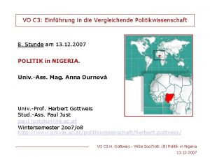 VO C 3 Einfhrung in die Vergleichende Politikwissenschaft