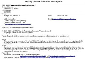 Mapping rule for Constellation Rearrangement IEEE 802 16