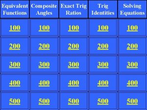 Equivalent Composite Exact Trig Solving Functions Angles Ratios