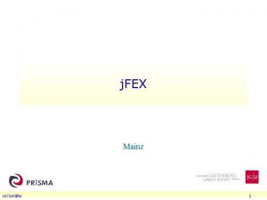 j FEX Mainz Uli Schfer 1 Jet processing