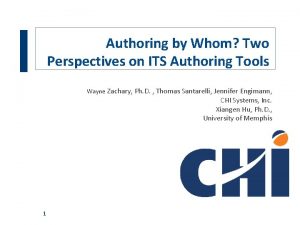 Authoring by Whom Two Perspectives on ITS Authoring